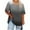 Black, variant on Women's Plus Size V-Neck Short Sleeve Blouse with Asymmetric Hem - Cotton Blend Oversize Fit Top for Casual Summer Style