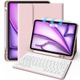 thumbnail image 1 of Funda con Teclado JKSML para iPad Air 10.9" 6ª Generación 2025 Rosa, 1 of 8