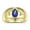 Blue Star Sapphire, variant on Men's Rings Yellow Gold Plated Silver Pear Tear Drop Cabochon Gemstone & Diamond Ring Cabochon Ruby Size 8