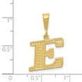 thumbnail image 3 of Real 14kt Yellow Gold Letter E Initial Charm Pendant; for Adults and Teens; for Women and Men, 3 of 3