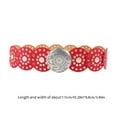 thumbnail image 3 of Eye Catching Wide Disc Belt Decorative PU Waist Belt for Women Coat Dress Wear Adjustable Length Western Belt, 3 of 6