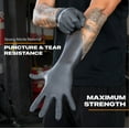 thumbnail image 2 of GRIPXX 8 Mil Black Nitrile Gloves - Heavy Duty, 3D Raised Diamond Texture Grip - Latex-Free & Powder-Free - Industrial, Mechanic, Food Service - Disposable Gloves for Tough Tasks-X-Large, 2 of 6