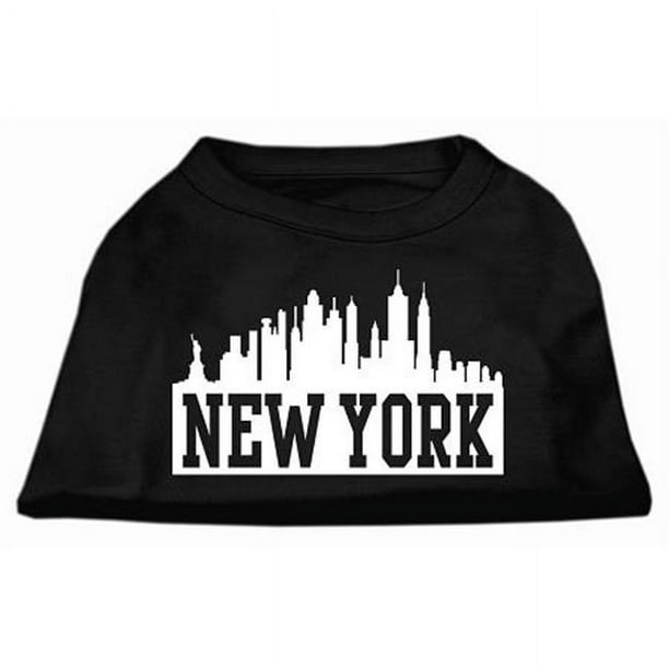 New York Skyline Chemise d'Impression d'Écran Noir XS (8)