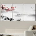 thumbnail image 2 of wall26 Canvas Print Wall Art Set Red Cherry Blossoms Over Misty Mountain Range Nature Wilderness Illustrations Modern Art Cultural Relax/Calm for Living Room, Bedroom, Office - 16"x24"x3 Pa, 2 of 5