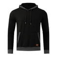 thumbnail image 1 of OJinShaWanO Men's Sweatshirts Mens Casual Hoodie Splicing Large Size Sweater, 1 of 4