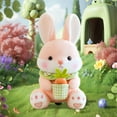 thumbnail image 6 of Moocorvic Easter Bunny Plush Toy Stuffed Animals with Carrot, Cute Bunny Figurine Doll for Kids Birthday Easter Basket Stuffers 11.8Inches, 6 of 7