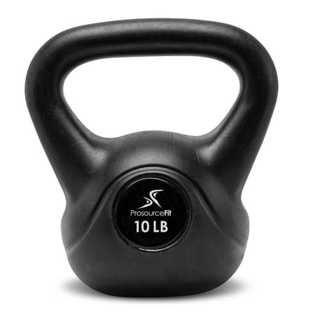 ProsourceFit Vinyl Coated Cast Iron Kettlebells 10 to 35 lb with Extra Large Handles for Home and Gym