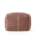 thumbnail image 2 of Atticus Outdoor Boho Handcrafted Water Resistant Rectangular Ottoman Pouf, Red and Orange, 2 of 5