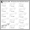 thumbnail image 7 of KUTLER 12" x 72" Stainless Steel Shelf, NSF Commercial Wall Mount Shelving w/ Backsplash, Floating Metal Mounted Shelves for Restaurant, Kitchen, Home, 7 of 7