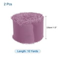 thumbnail image 2 of Unique Bargains Chiffon Ribbon 1.5' x 10 Yard, Handmade Fringe Ribbon, Gray Purple Silk Ribbon for Wedding, Gift Wrapping, 2pcs, 2 of 5