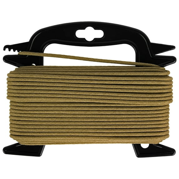 Golberg - 750 Mil-Spec Paracord Wrapped on Winder – SPEC Type IV Rope – Great for Outdoors, Hunting, Kayaking, Survival Situation – 1000 Feet - Khaki