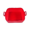 thumbnail image 1 of Silicone Air Fryer Basket Liners Set Of 3 Non-Stick Reusable Parchment Paper Replacement, 1 of 8