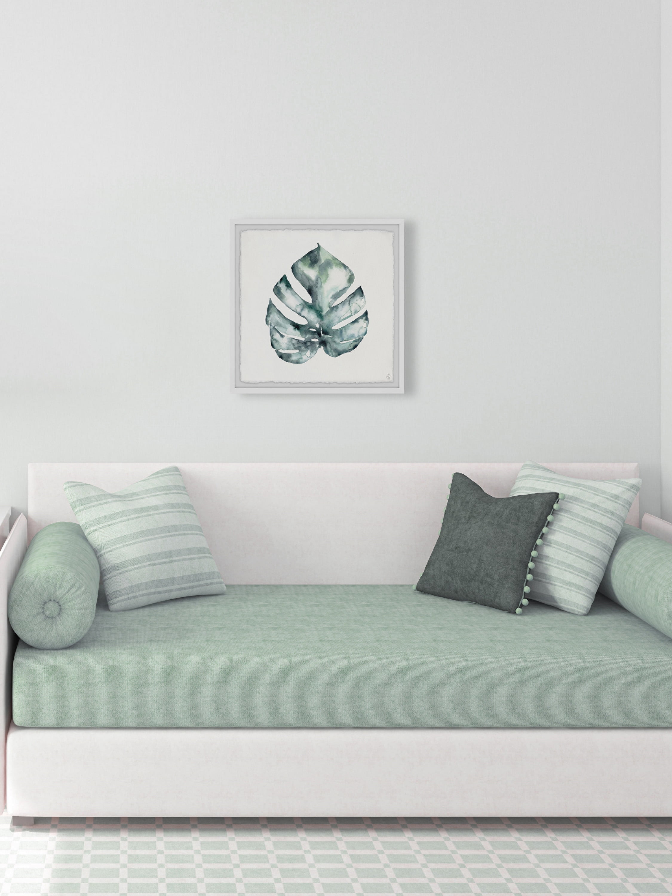 Marmont Hill Big Palm Leaf Framed Wall Art, 18.00" x 1.50"