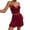 Watermelon Red, variant on Summer Solid Color Backless Sling Top Designed for Everyday Travel – Lightweight Elegant V-Neck Sleeveless Blend
