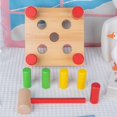 thumbnail image 4 of Wooden Hammering Toy, Safe Durable Rounded Corner Fine Motor Skills Wooden Pounding Toy  For School, 4 of 8