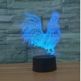 thumbnail image 5 of 3D Night lamp, 3D lamp 3D Illusion Night Lights 3D Airplane Optical Illusion Desk Lamp 7 Color USB Touch Switch Desk Night Light (Rooster), 5 of 7