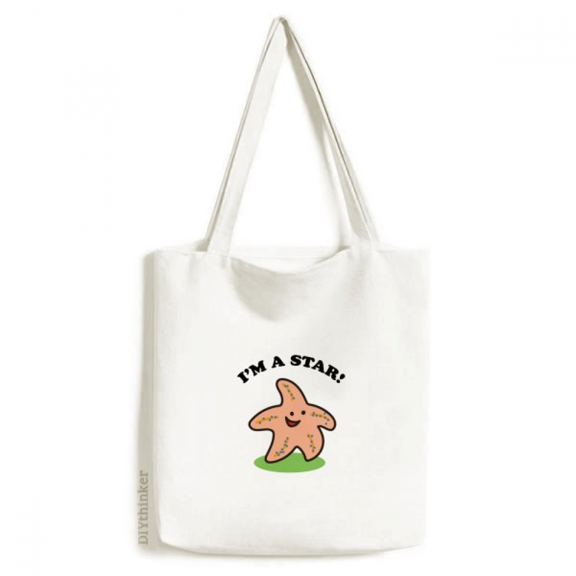 Starfish Life Ocean Star Art Deco Fashion Tote Canvas Bag Shopping Satchel Casual Handbag