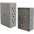 thumbnail image 5 of Litesun (4 Pack) Side Entry Outlet Plug 6-Way Electrical Socket Splitter Wall Mount Current Tap Adapter In Grey, 5 of 5