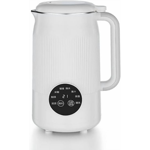 The 8-In-1 Multifunction Nut Milk Maker, Multifunctional Soymilk Maker, One-Button Self-Cleaning, Suitable For Nut Milk, Oat Milk, Soy Milk (White)