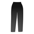 thumbnail image 4 of Outfmvch Linen Capri Pants for Women Pull On Elastic Summer Beach Pant Outfits Paper Bag Pants Pedal Pushers for Women Beach Pant Gauze Pants Gauchos for Women Cotton Linen Casual Summer Black S-2XL, 4 of 5