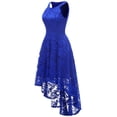 thumbnail image 2 of Market In The Box Women's Halter Hi-Lo Floral Christmas Lace Dress Bridesmaid Party Cocktail Dresses, 2 of 6