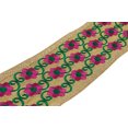 thumbnail image 3 of IBA Indianbeautifulart Golden Dori With Dark Magenta & Green Thread Dupion&nbsp;Trimming&nbsp;for Sewing DIY Craft by 3 Yard Border Lace Tape&nbsp;Trim, 1 Inch Wide, 3 of 7