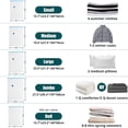 thumbnail image 5 of 24 Pack Vacuum Storage Bags, Space Saver Bags (4 Jumbo/4 Large/4 Medium/4 Small/4 Roll) Compression Storage Bags for Comforters and Blankets, Vacuum Sealer Bags for Clothes Storage, Hand Pump Included, 5 of 7