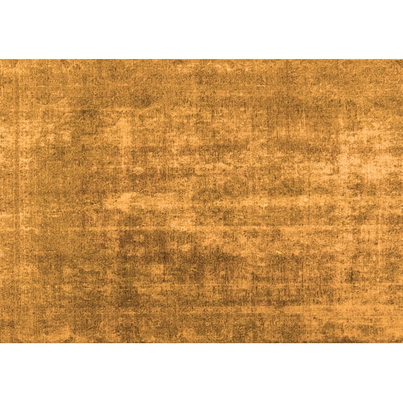 Ahgly Company Indoor Rectangle Abstract Orange Contemporary Area Rugs, 2' x 4'