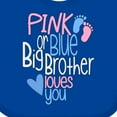 thumbnail image 4 of Inktastic Pink or Blue, Big Brother Loves You Footprints and Heart Boys Baby Bib, 4 of 4