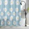 thumbnail image 2 of Blue Daisy Fabric Shower Curtain Spring Floral Washable Shower Curtains for Bathroom, Waterproof Bath Curtain with Hooks Home Decor 72x84in, 2 of 8
