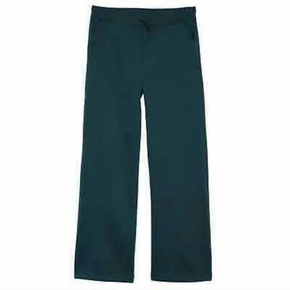 Zella Girl Kids' Fleece Cara Wide Leg Sweat Pants Green Moss Size S (7/8) NWT