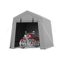 Maritcute Portable Shed with Roll-up Zipper Door - Outdoor Storage Tent for Motorcycle, Bike, Firewood, Tools, Heavy Duty Tarp