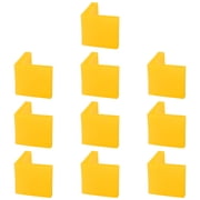 10 Pcs Yellow Plastic Angle Iron Foot Pad L Shaped Edge Leg Cover 45mmx45mm