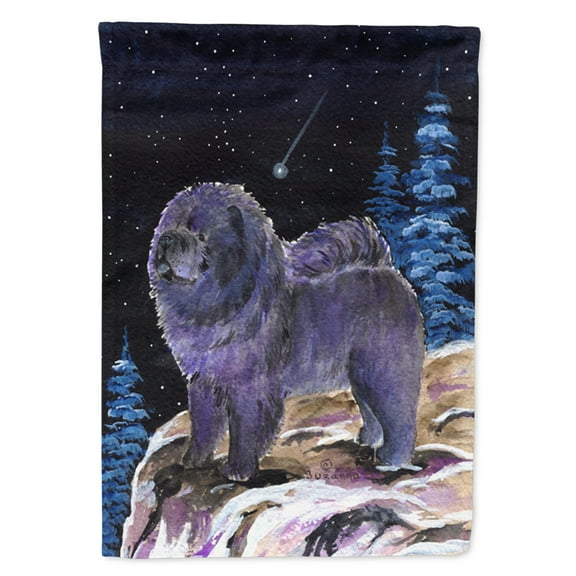 Carolines Treasures SS8456-FLAG-PARENT Starry Night Chow Chow Flag  multicolor