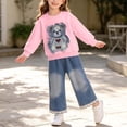 thumbnail image 5 of LvhaoGJOB Little Kids Girls 2-Piece Outfit Set - Multi-Pocket, Fleece Lined, Elastic Waist, 5 of 6