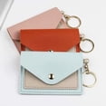 thumbnail image 6 of Small Candy Color With Keychain Card Case Coin Pocket Ultra-thin Coin Purse Korean Style Card Holder ID Card Holders Slim Wallet BLACK, 6 of 8