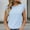 Blue, variant on Tittly Womens Shirts Short Sleeve Shirts 2025 Spring/Summer New Solid Color Round Neck Short Sleeve Lace Splicing Hollow T Shirt Tshirts Shirts Spring Tops for Women A L