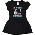thumbnail image 3 of Inktastic Hatching Dinosaur 1st Birthday Girls Baby Dress, 3 of 5
