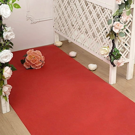 BalsaCircle 100 Feet Red Rayon Aisle Runner Party Ceremony Occasions Events Decorations