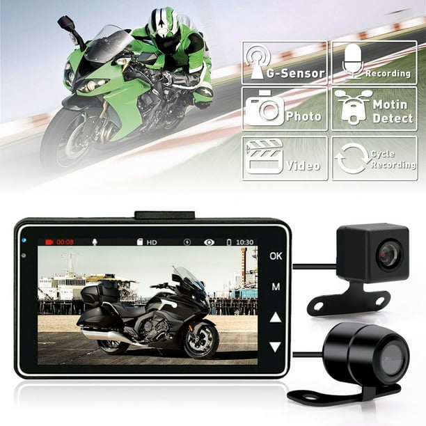 1 ensemble moto DVR 1080P HD moto caméra DVR moteur Dash Cam avec