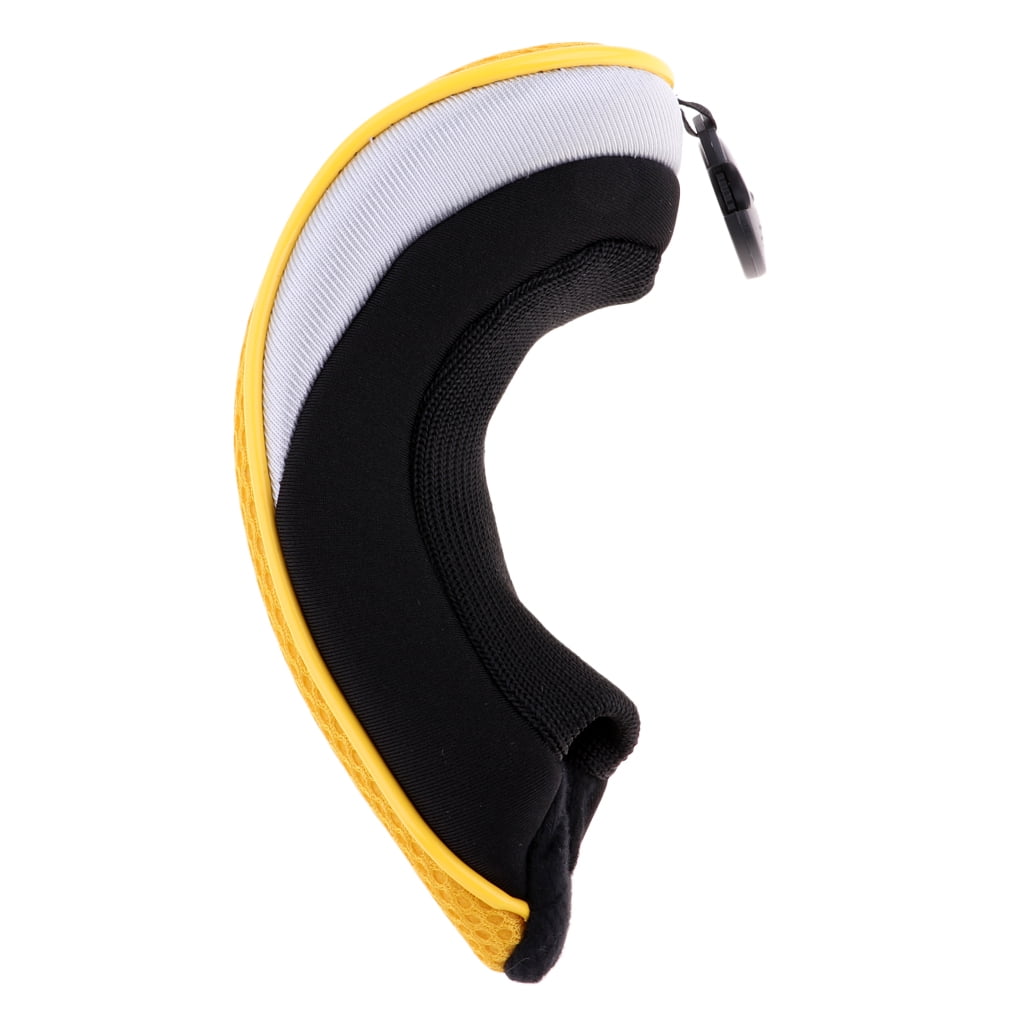 Axioma 4 Pieces Golf Hybrid UT Club Head Cover Headcover with Number Tag Yellow