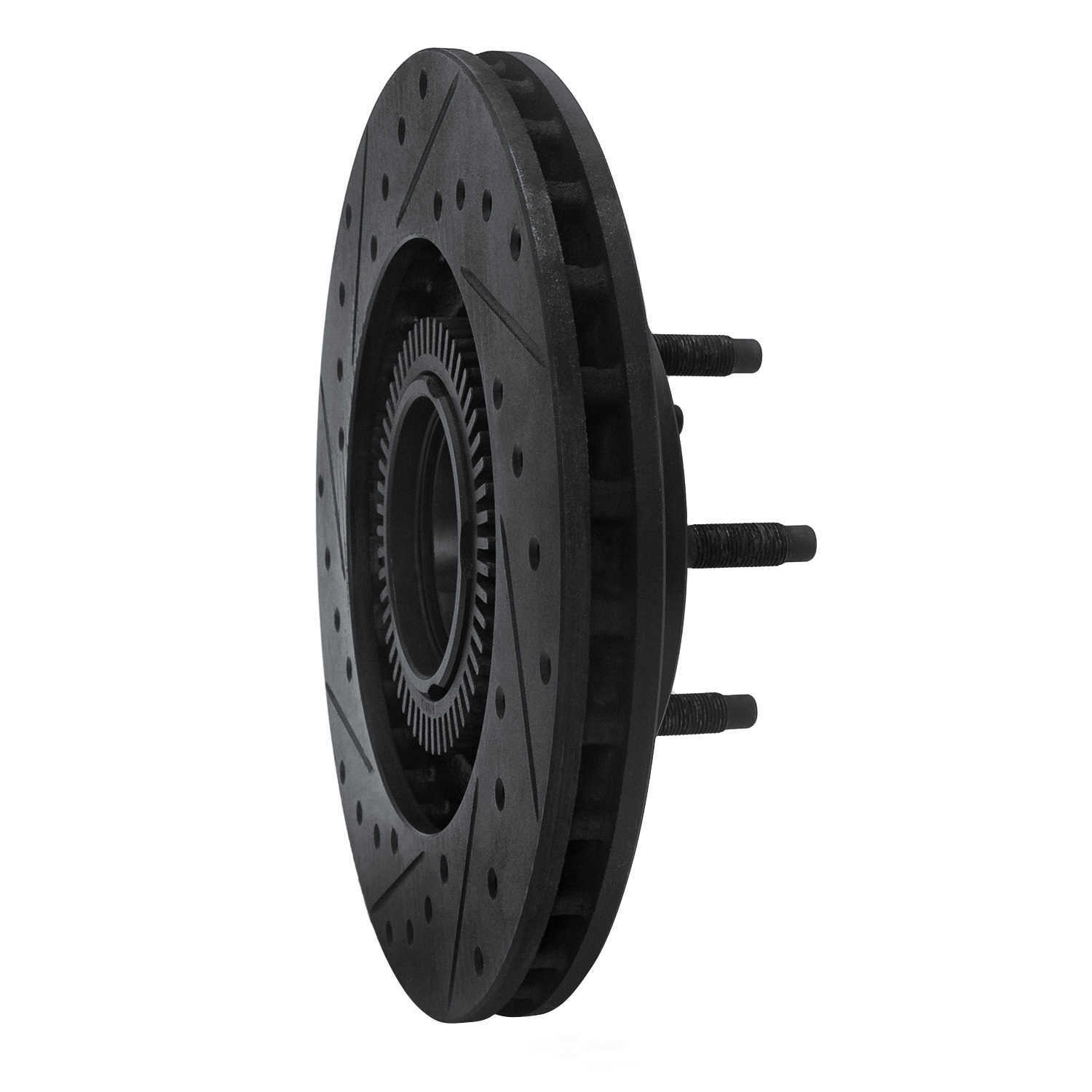 Dynamic Friction Company 633-54140R DFC Brake Rotor - Drilled And Slotted - Black