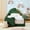 Green, variant on Avobird Twin Size Cute Dinosaur-Shaped Kids Bed with Safety Guardraild, Solid Wood Toddler Bed Frame for Children for Bedroom, Boucle Fabric, Yellow