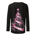 thumbnail image 6 of asdoklhq Mock Neck Sweatshirt Fashion Women's Casual Long Sleeve Christmas Printing Round Neck Loose T-Shirt Blouse Top Pink 2X, 6 of 9