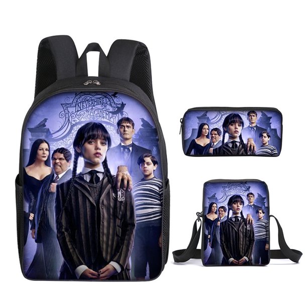 Mochila Wednesday Addams Para Niña – Mochila Escolar Ligera, Correas Acolchadas, Espaciosa, Ideal Para Primaria O Guardería