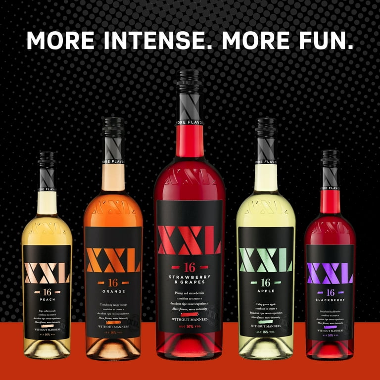 XXL Strawberry & Grapes Moscato, 750 mL Glass Bottle, 16% ABV