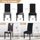 thumbnail image 4 of Set de 4 fundas elásticas para sillas de comedor SearchI, color negro, 4 of 7