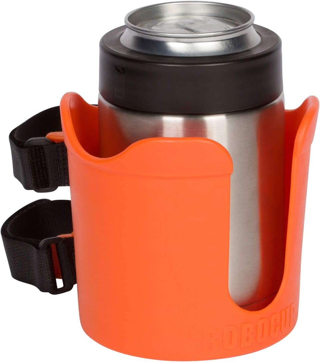 ROBOCUP Orange Ultimate Bundle Portable Clamp-On Cup Holder Set with Plate, Plus & Holster Accessories