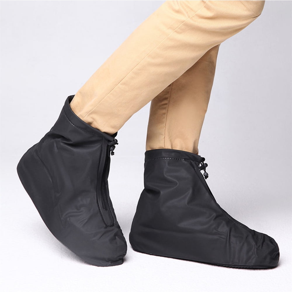 Rain Shoe Covers Anti-slip Reusable Zippers Boot Covers Waterproof Overshoes 