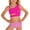 ZA Hot Pink, variant on Girls Swimsuits Two Piece Solid Color Tankini Bikini Spaghetti Strap Summer Beach Swimwear for Kids Black 9 Years-10 Years